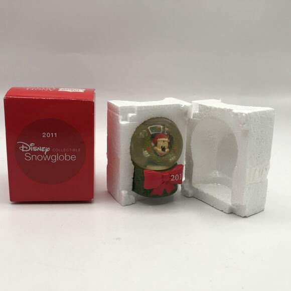 Limited Edition Disney Mickey Mouse Mini Christmas Snowglobe 2011 JCPenney NEW - Picture 1 of 7
